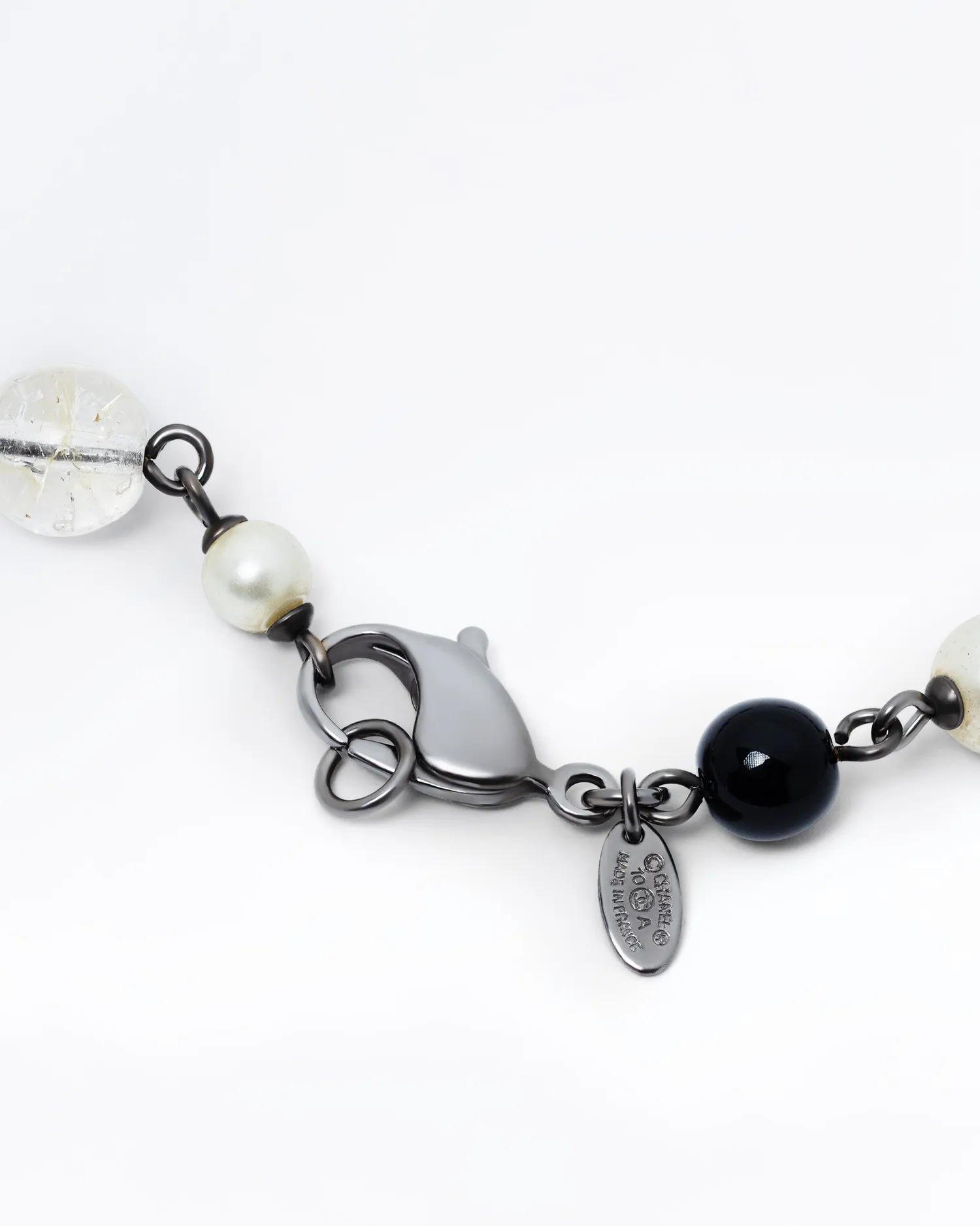 Pearl and Bead CC Long Necklace