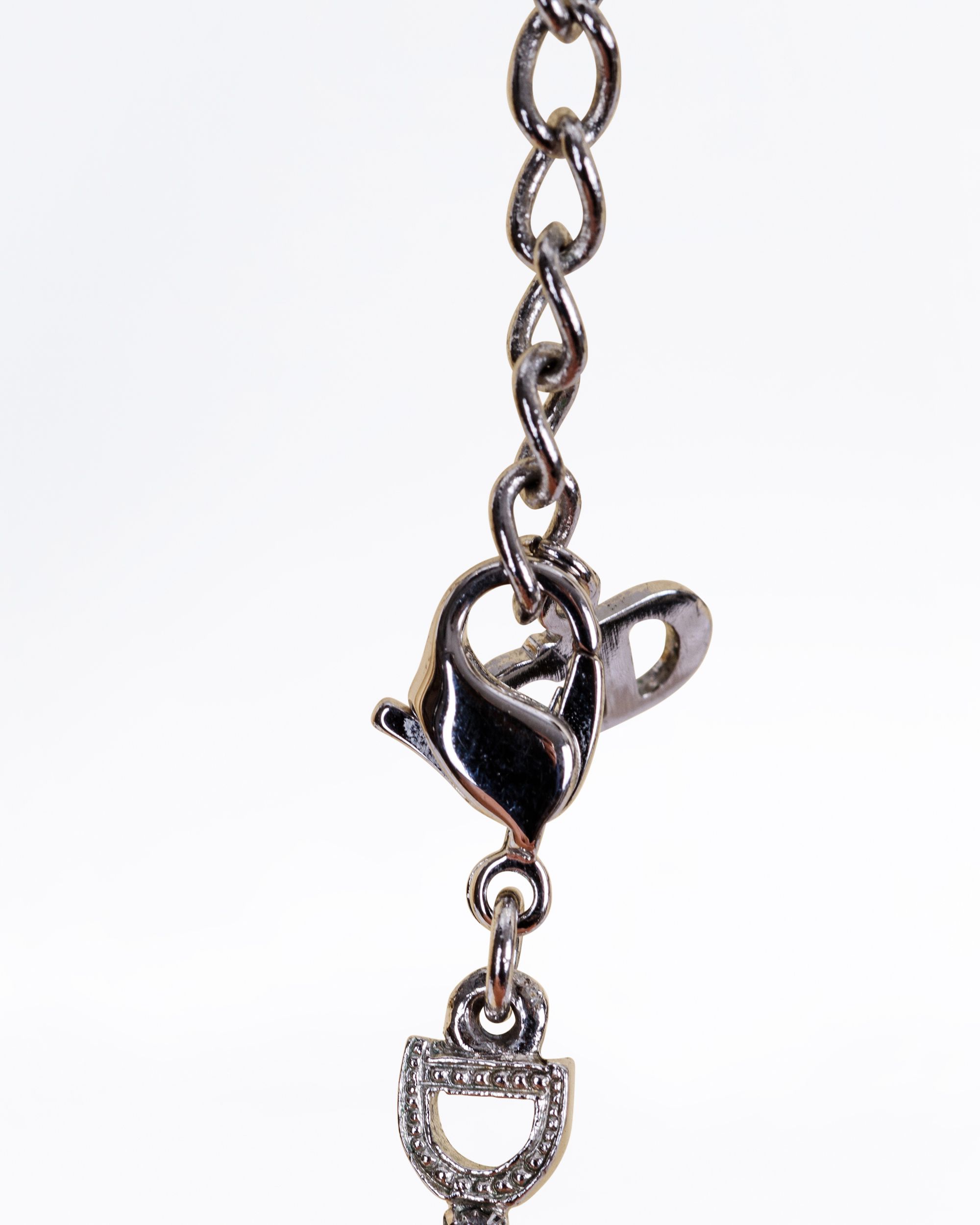 Christian Dior Crystal Dog Tag Pendant Necklace | Vivrelle