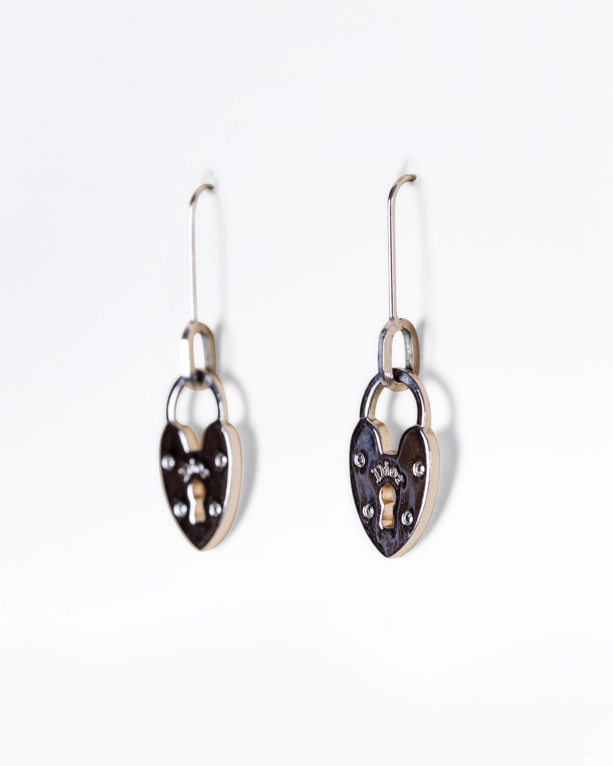 Christian Dior Heart Lock Drop Earrings | Vivrelle