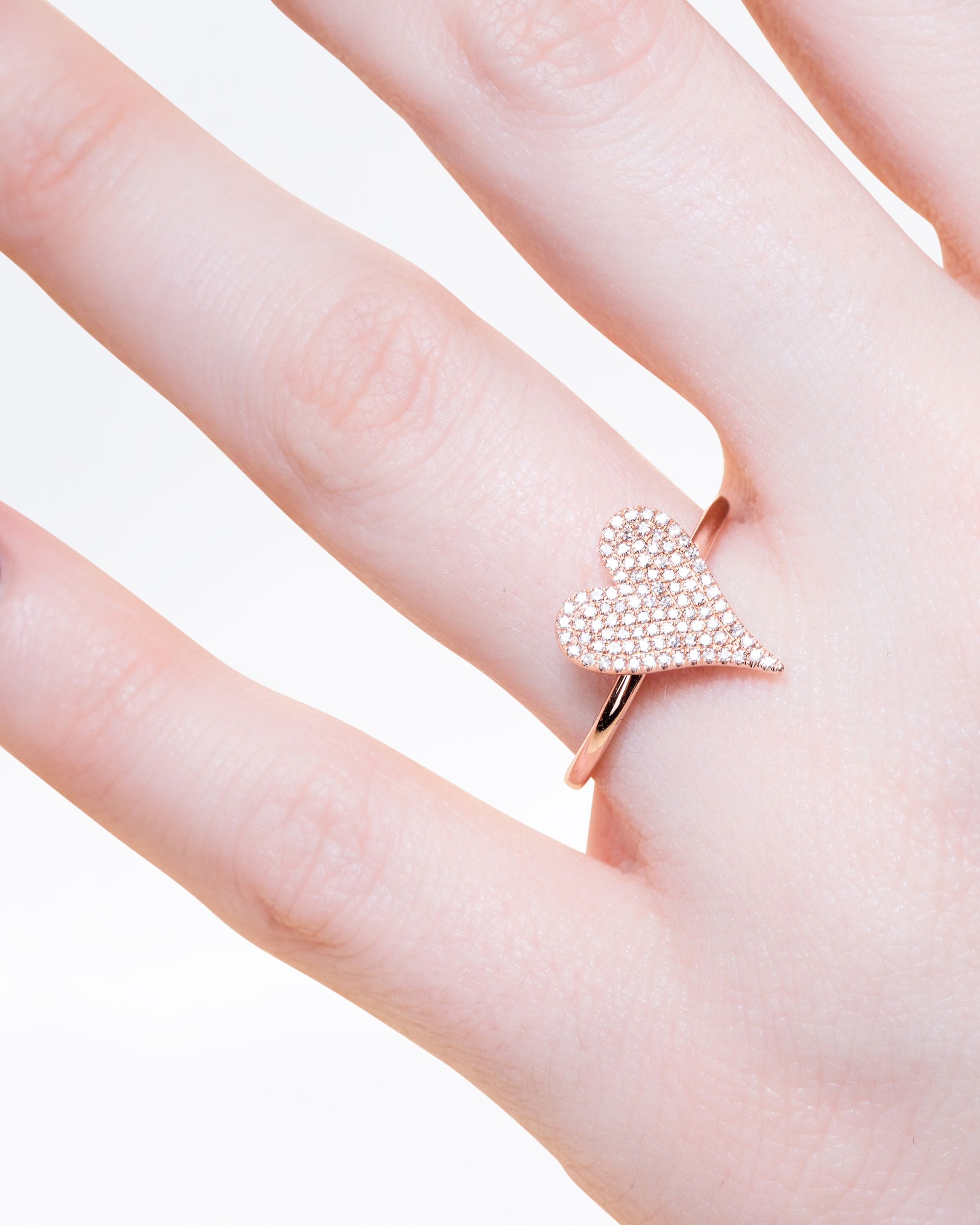 Stephanie Gottlieb Small Pave Heart Ring | Vivrelle