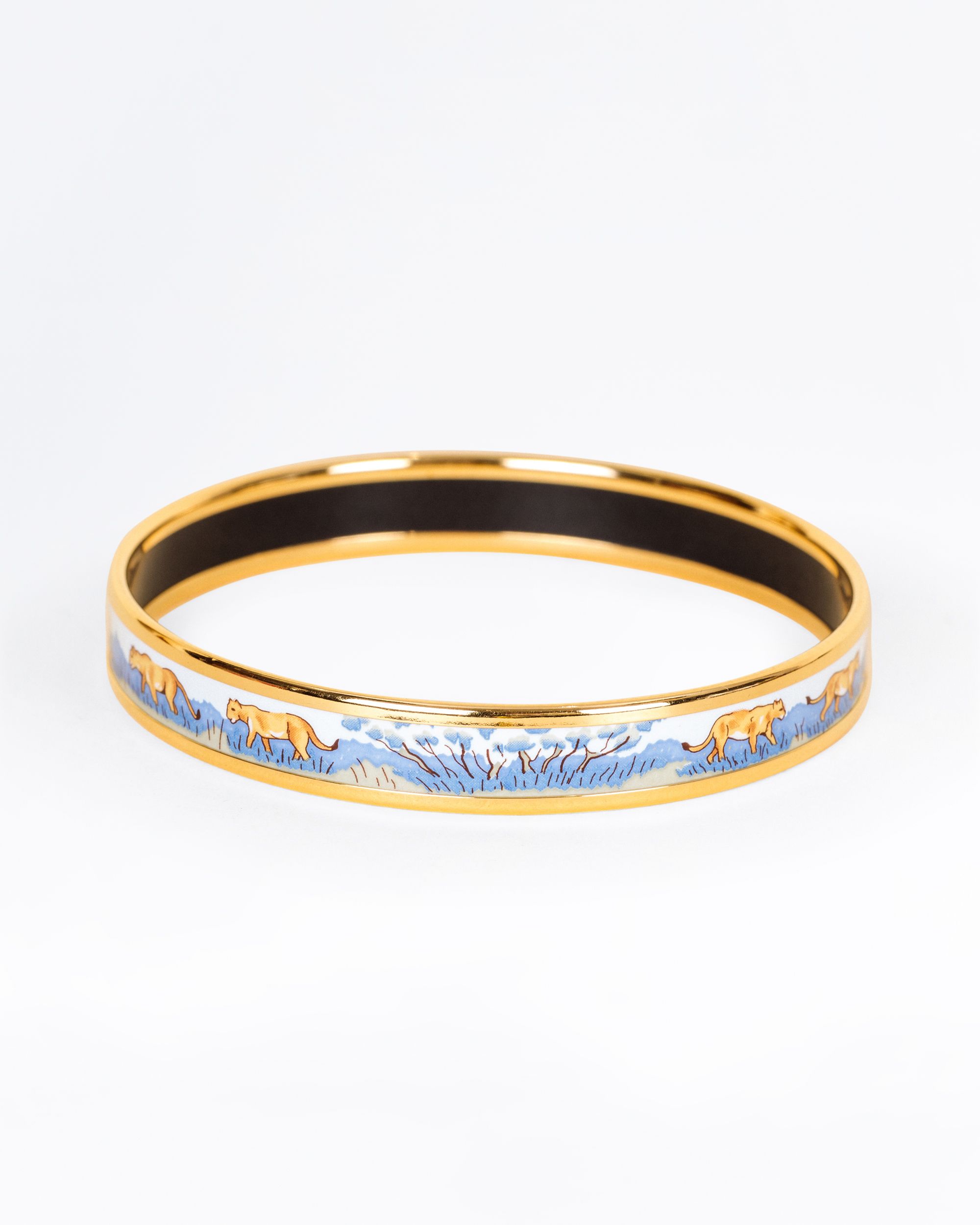 Hermes Safari Lion Narrow Bangle | Vivrelle