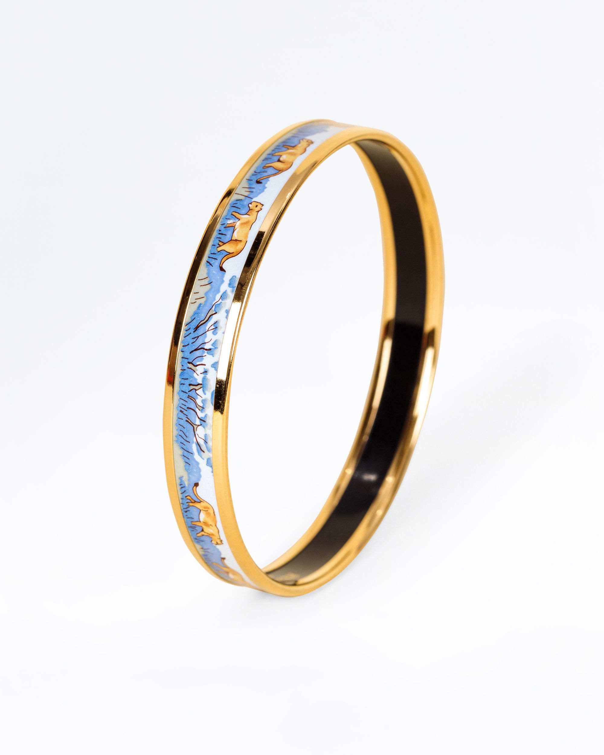 Hermes Safari Lion Narrow Bangle | Vivrelle