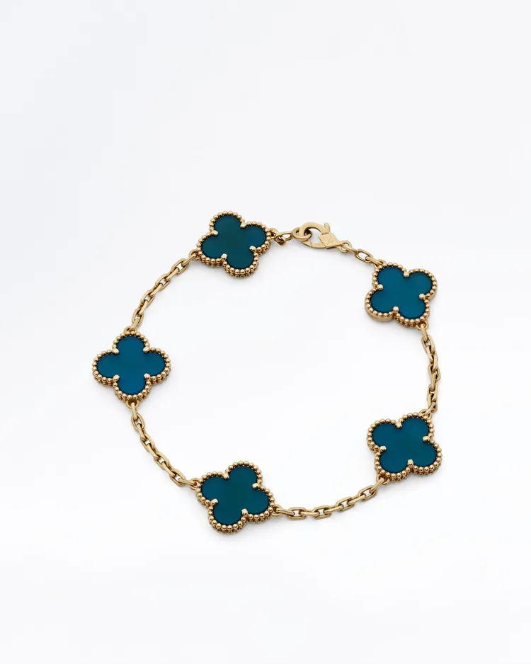 Alternate view angle of Vintage Alhambra 5 Motif Bracelet