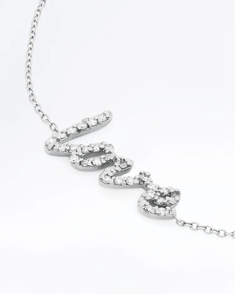 Alternate view angle of Diamond "Love" Bracelet
